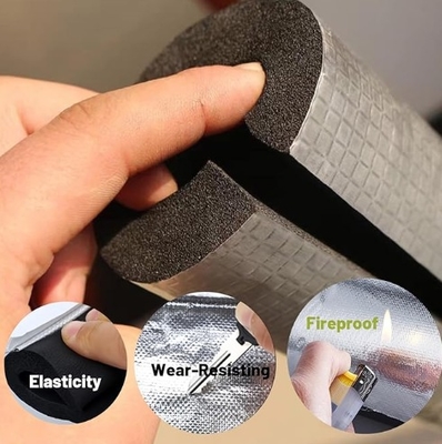 Rubber Foam Pipe Pre-cut with Aluminium Foil